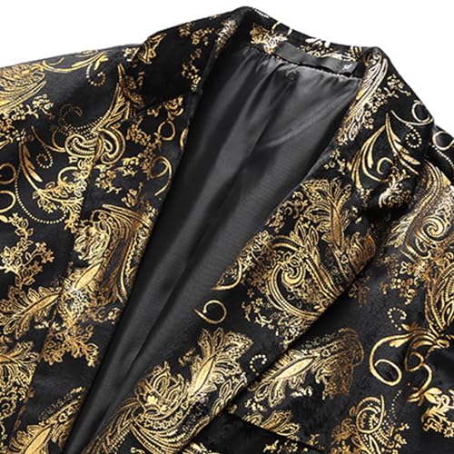 Men's Dress Floral Suit Notched Lapel Stylish Blazer Suit Blazer Suit Jacket Dinner Party Prom Wedding Stylish Tuxedo2