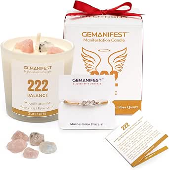 Angel Number 222 Manifestation Soy Candle Gift Set