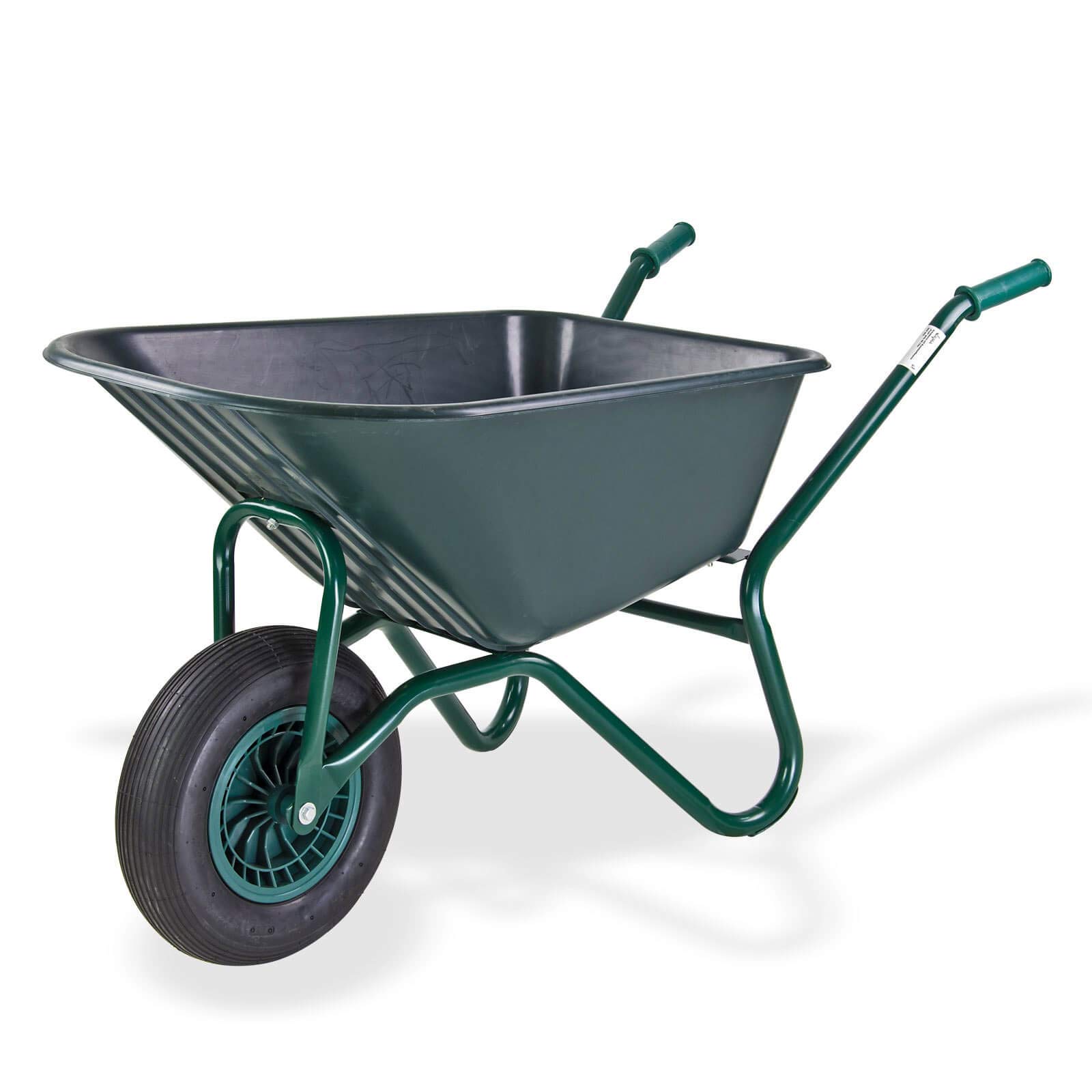 DEMA - Carreta para jardín (cubo de plástico, 100 L de capacidad), color verde