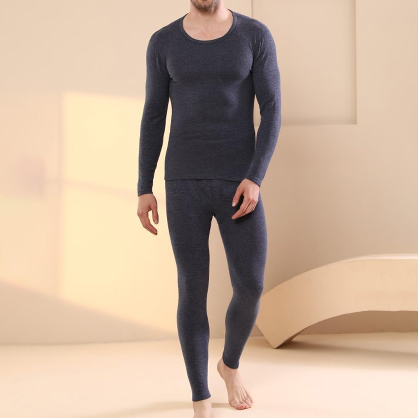 Générique Ensemble de sous-vêtements Thermiques épaissis en Peluche Soie Laine Hiver pour Hommes Double Contre Le Froid vêtements Automne Pantalon