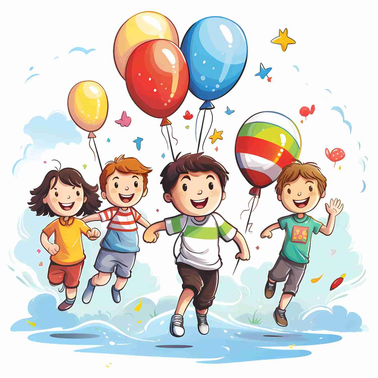 Kids of The World Cartoon Wall Sticker 50×60 cm | Joyful Children Playing with Toys | Self Adhesive Vinyl for Playroom & School Decor-image-24