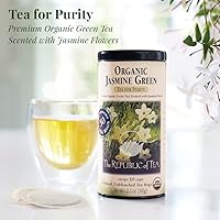 Vista 2 de The Republic of Tea - Té verde de jazmín orgánico, 50 bolsas de té