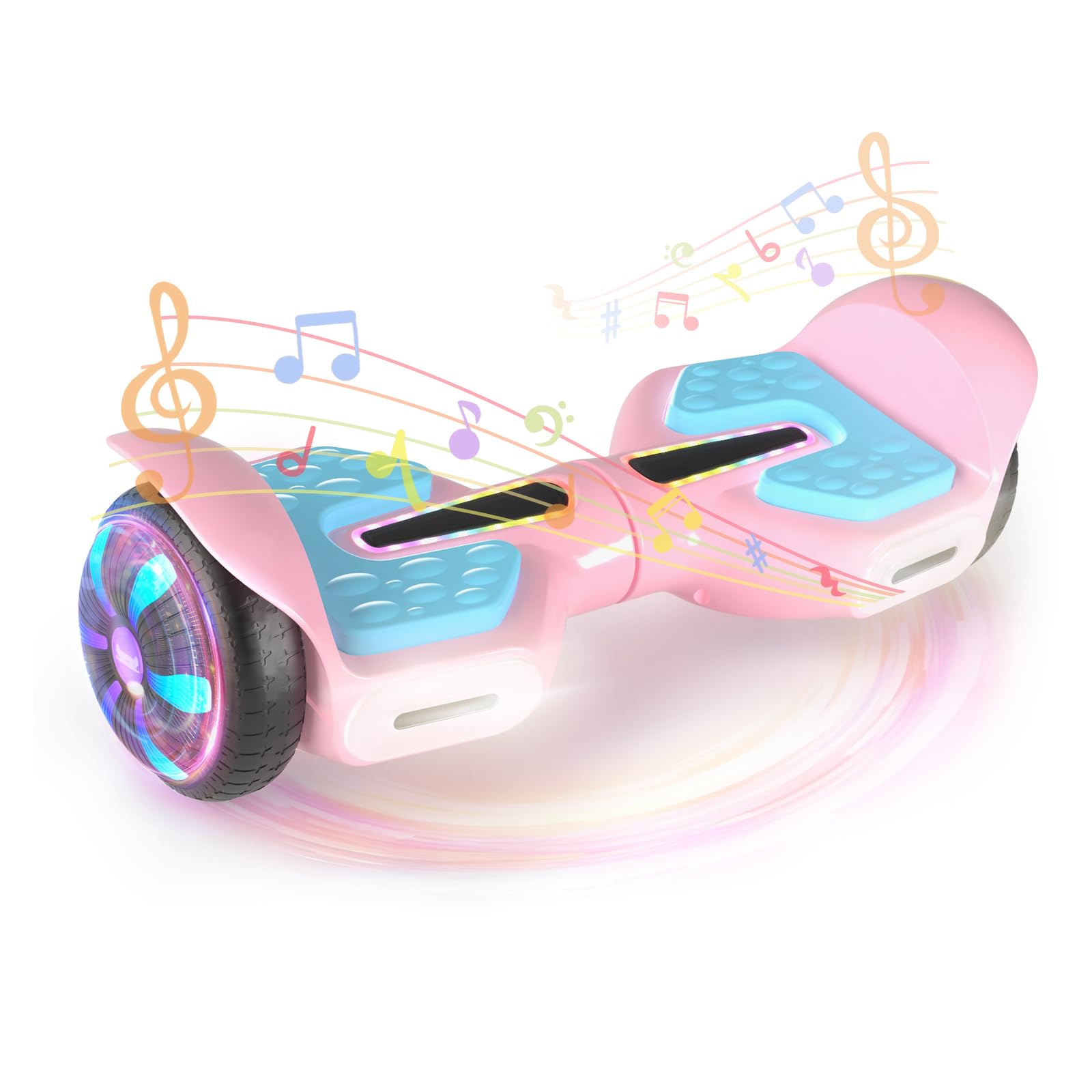 6.5" Hoverboard With Bluetooth Speaker & LED Lights | 8.5 Mph, 8.5 Mile Range, 250W Dual Motors | For Kids & Adults