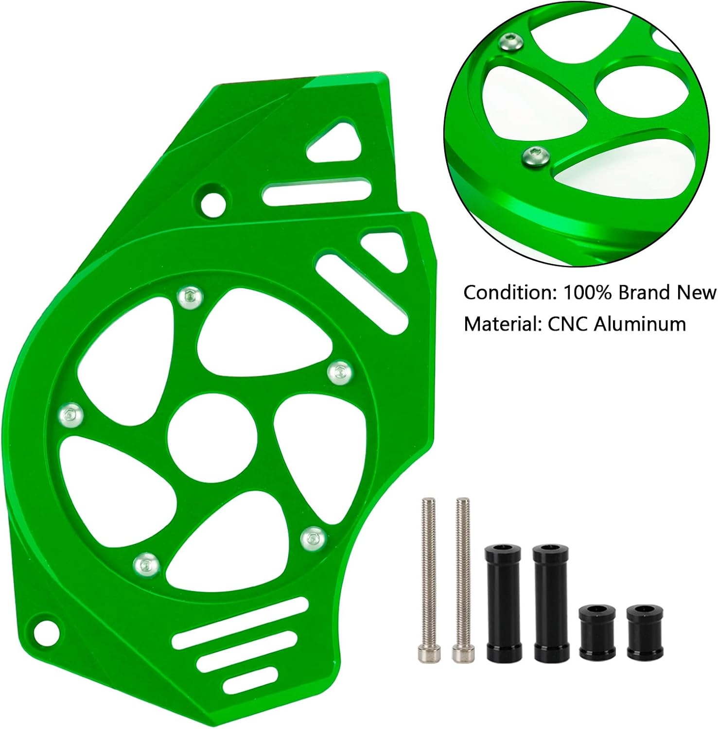 Areyourshop Sprocket Cover Chain Guard Protection fit for Kawasaki vn650 2015-2018, for Kawasaki Ninja 650R/650 2012-2018 Green