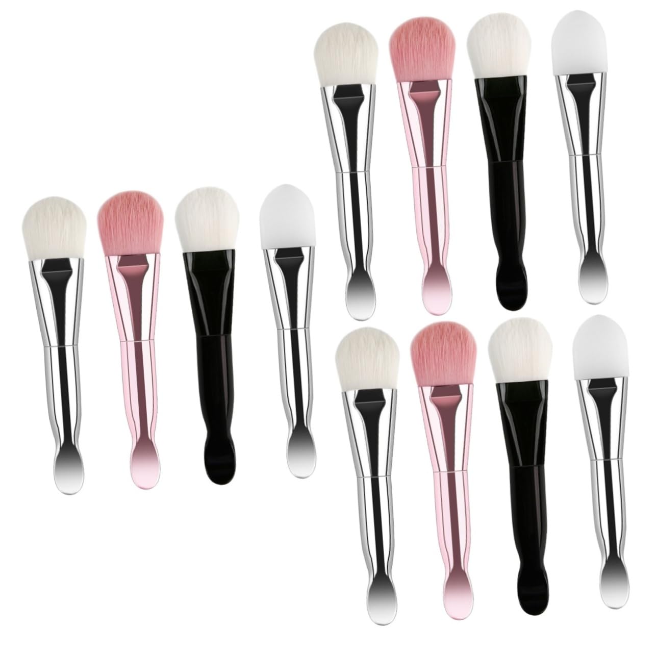 Beavorty 12stücke Teiliges Gesichtsmaske Pinsel Ergonomische Anwendung Für Kosmetische Produkte Für Schlammmasken Und Hautpflege Leicht Zu Reinigen Und Langlebig