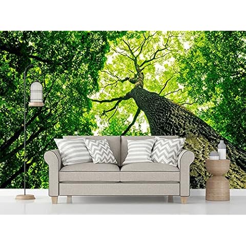 FLFK 3D Towering Trees Wall Mural Nature Peel and Stick Wallpaper Wall Sticker for Home Decor 118x78.7 inches Cover