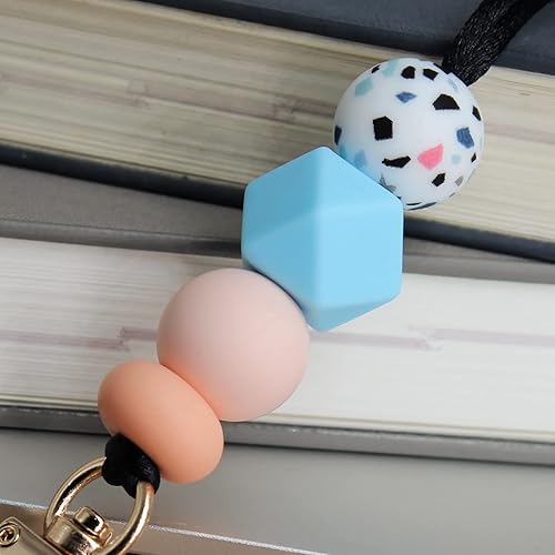 Miniatura 7 de Cordones para profesores para tarjetas de identificación para mujeres, cordones de silicona para soporte de tarjetas de identificación y cadena de