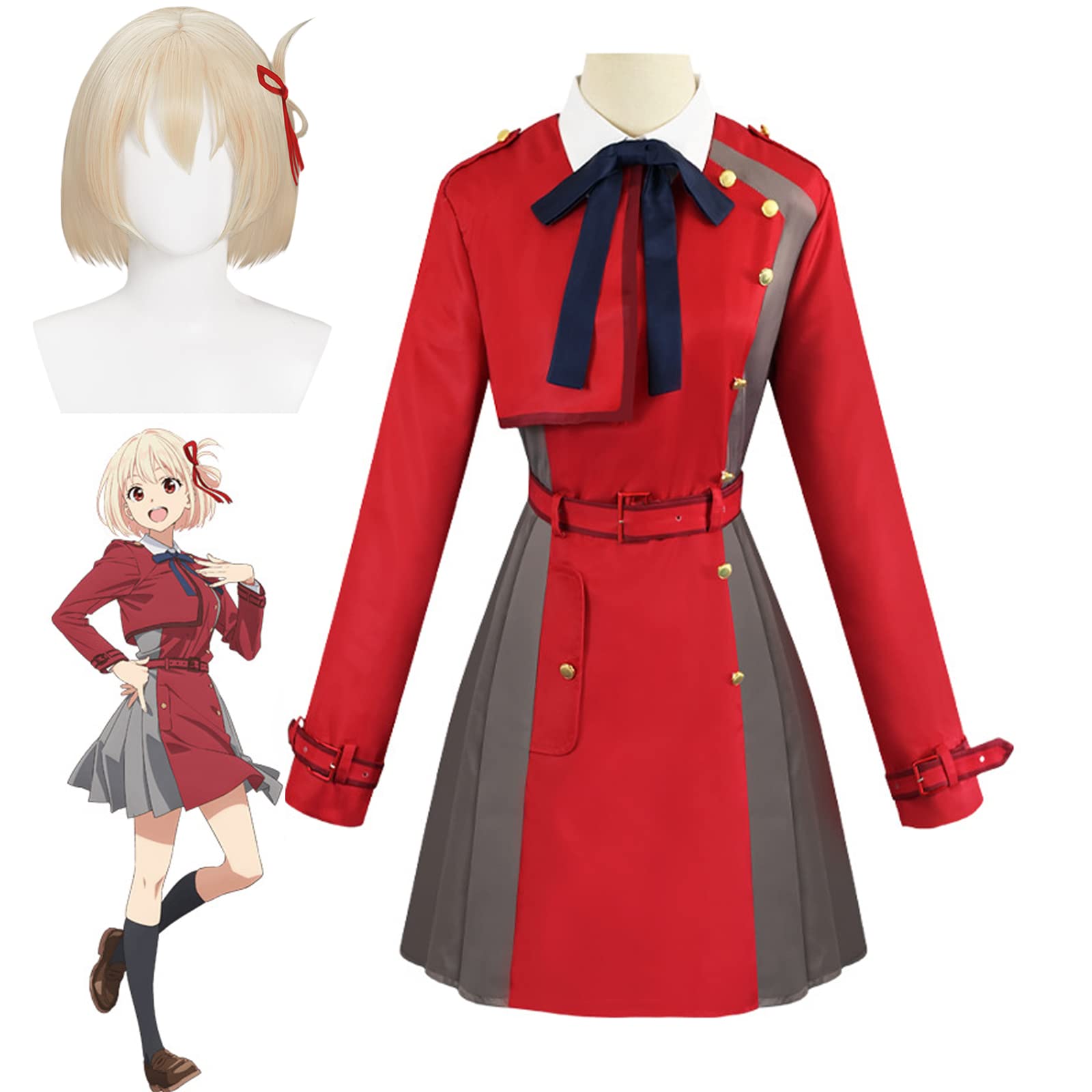 Amazon.co.jp: コスプレ衣装 フルセット ウィッグを追加可能 リコリス
