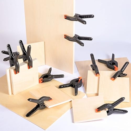 Miniatura 7 de Paquete de 20 abrazaderas de resorte, abrazaderas de resorte de 3.5 pulgadas, resistentes para manualidades y abrazaderas de resorte de plástico