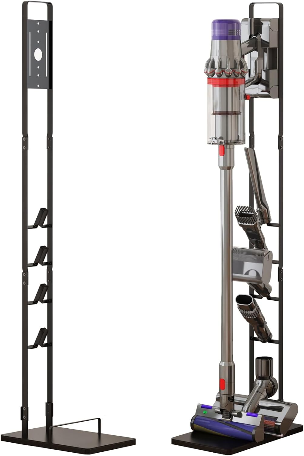 MOOPHY Vacuum Stand Holder Compatible for Dyson V15 V12 V11 V10 V8 V7, Stable Metal Storage Docking Station for Dyson Handheld Cordless Vacuum Cleaners & Accessories & Attachment