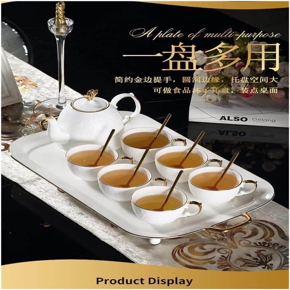 European-Style Bone China Coffee Cup, Coffee Pot, Milk Pot, Sugar Pot, Fruit Plate Set, English Afternoon Tea, Tea Pot, Tea Set, Coffee Set with Tray, Wedding Gift