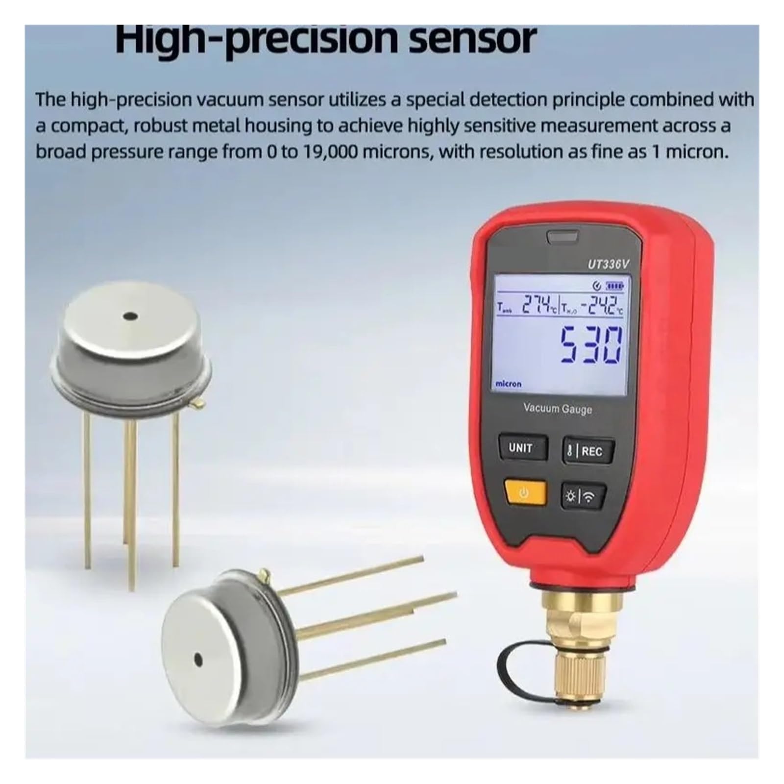 Manometro, UT336V Vacuometro wireless ad alta precisione
