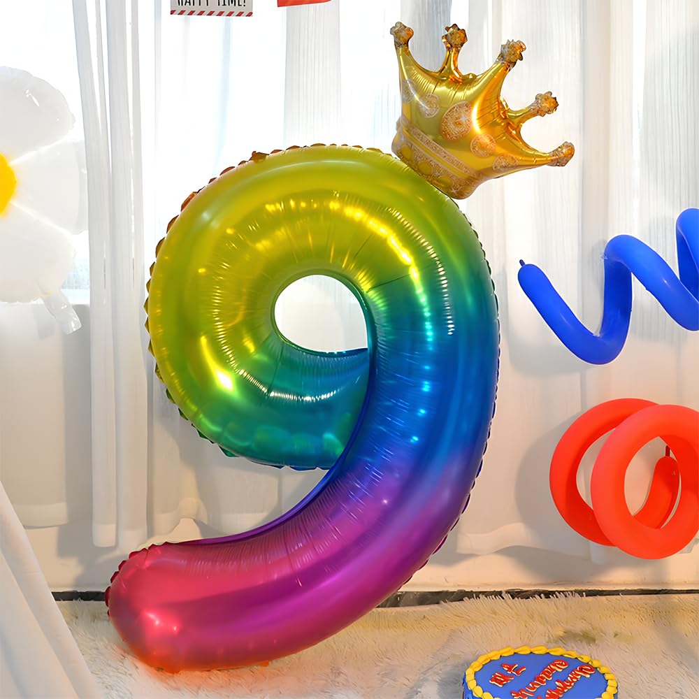 Foil Globo Número 5 Azul 40" (101cm), Inflable Helio o aire, Gigante Numeros 0-9, 10-19, 20-29, 30-100, Grande Globos Decoración para La Boda Aniversario y Cumpleaños Fiestas — view 384