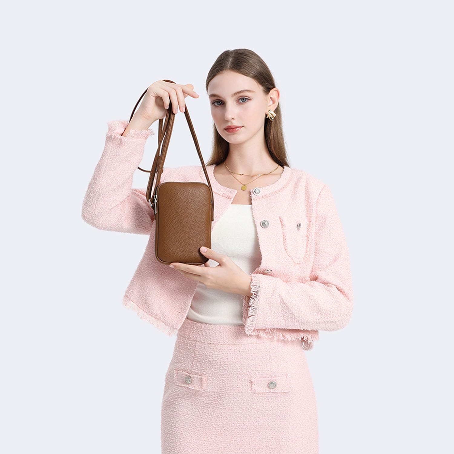 Small Crossbody Purse Zipper Cell Phone Bag Mini Shoulder Purse Wallet Smart Phone Wallet with Credit Card Solts | Small, Zipper, Mini, Wallet, Credit Card Slots - Image 7