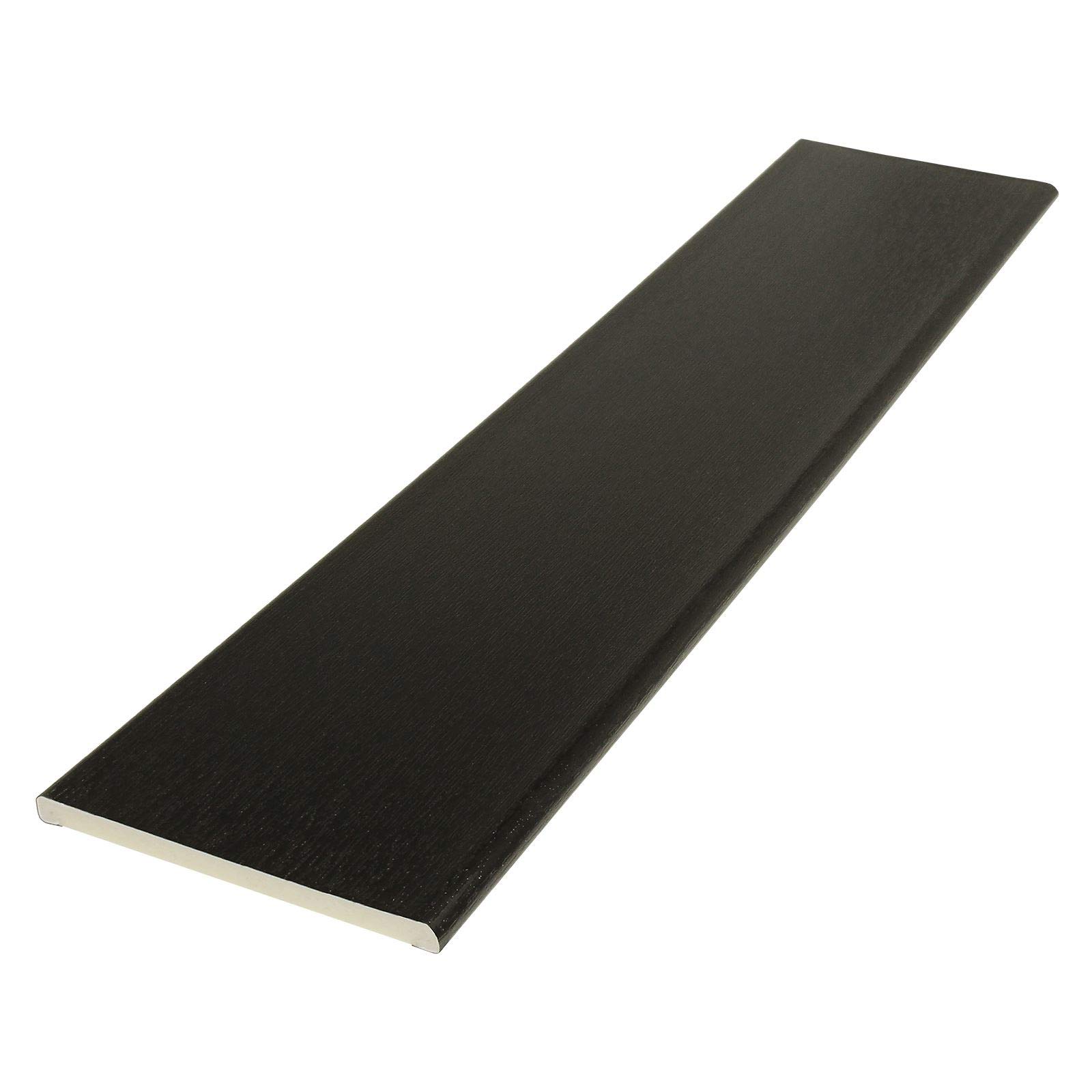 Pencil Round Architrave uPVC Plastic Finishing Trim Moulding (2.5m) - 95mm, Black Ash