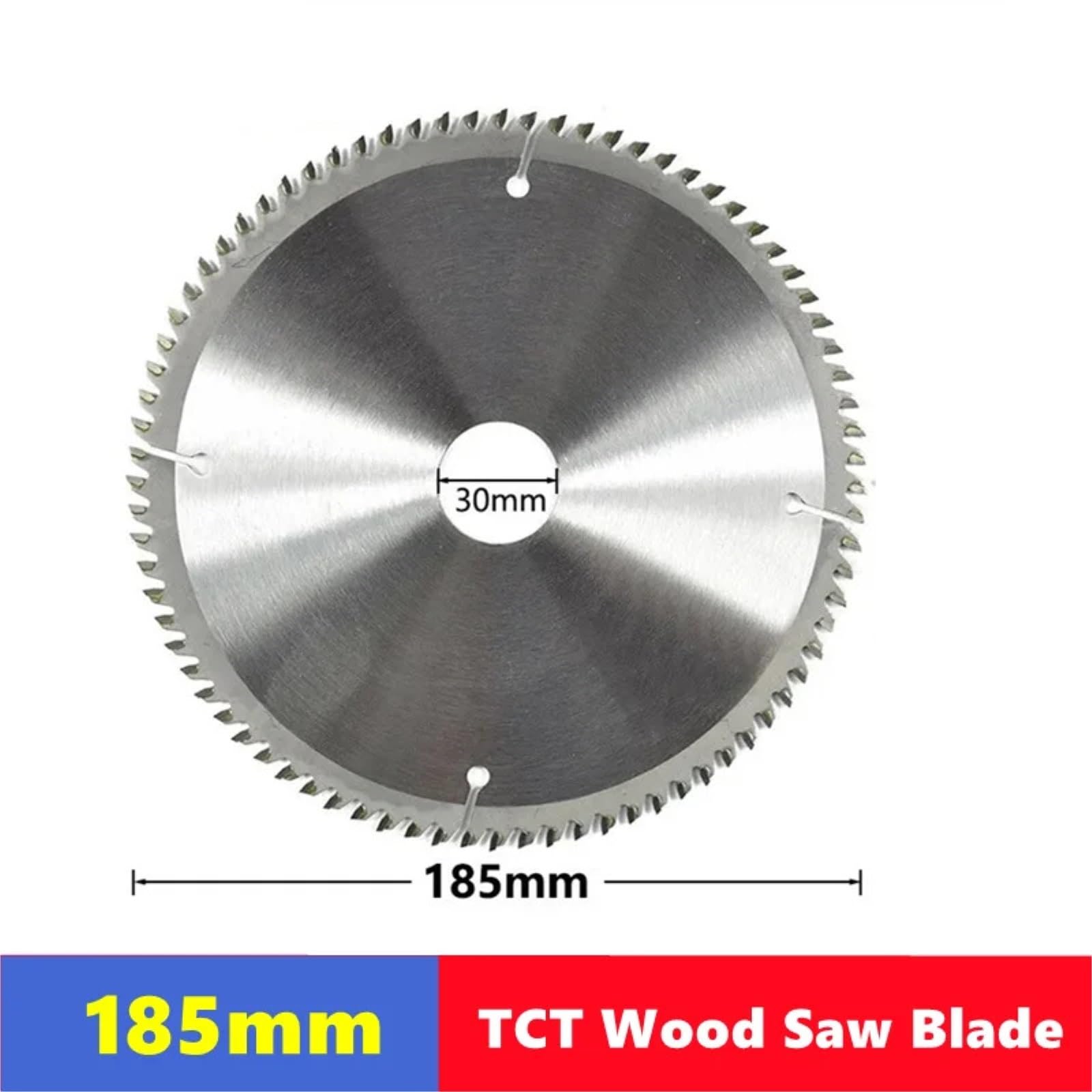 Brzeszczot do cięcia metalu 1 szt. Brzeszczot tarczowy do drewna TCT 185 mm z 20/40/80T i otworem kołowym 30 twardego stopu(185x30mmx80T)