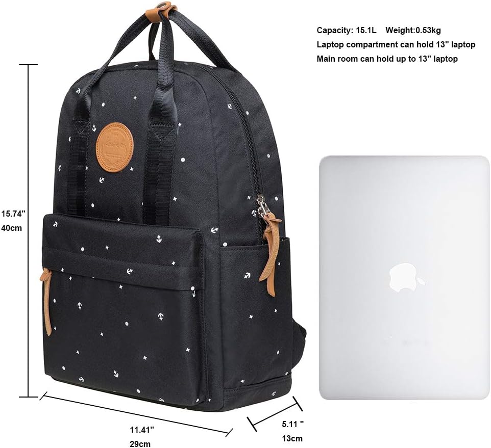 KAUKKO Lightweight Backpack Casual Travel Daypack Causal Backpack Shoulder Book Bag Multipurpose Daypacks