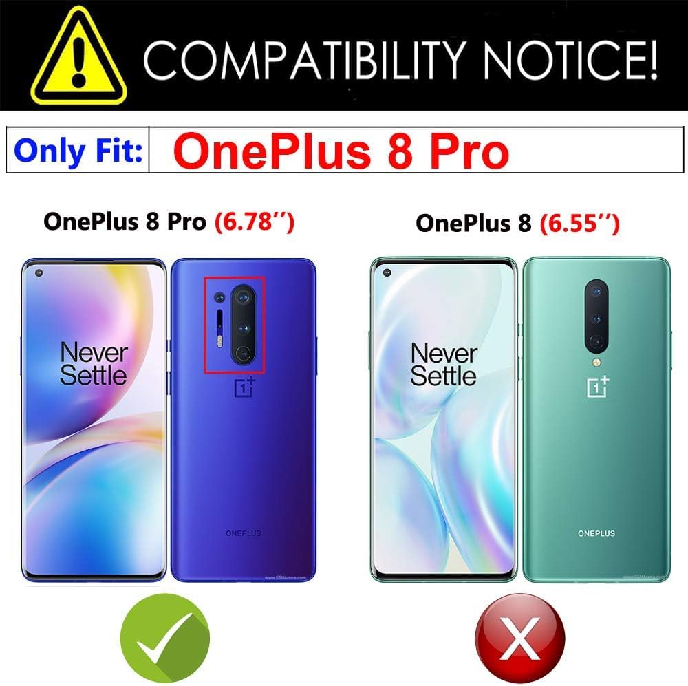 3 Pezzi, Vetro Temperato per OnePlus 8, Pellicola Protettiva, Senza