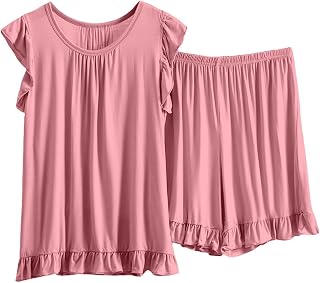 Conjunto de pijama para mujer, sin mangas, de algodón, sin mangas, con pantalones cortos, ropa de dormir cómoda, holgada, ropa de dormir informal de verano