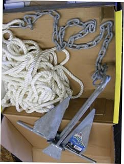 Compatible with Marpac Anchor 7Lb Poseidon Slip-Ring Rope 3/8'x50' Chain 1/4'x4' Boat 16'-19'