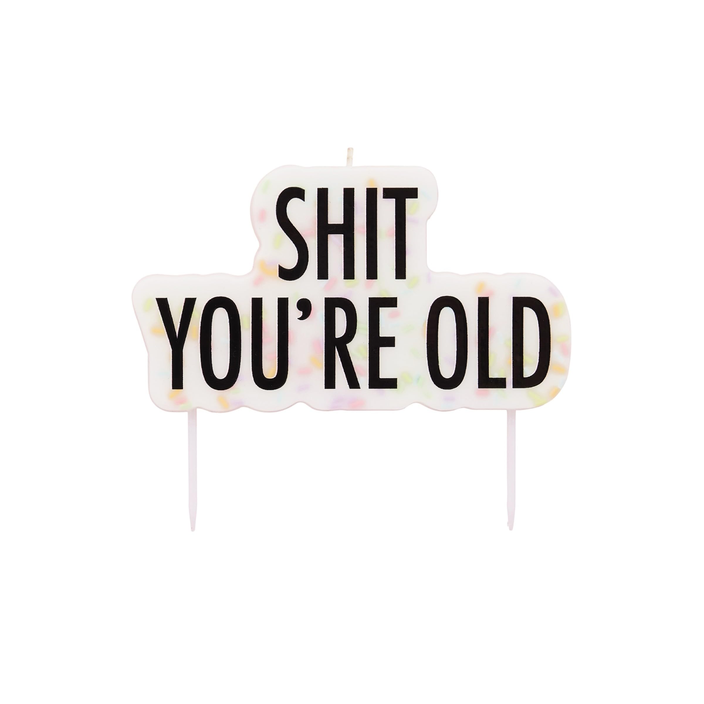Hootyballoo Assorted Botanical Shit You're Old Candle, Humorous Birthday Theme