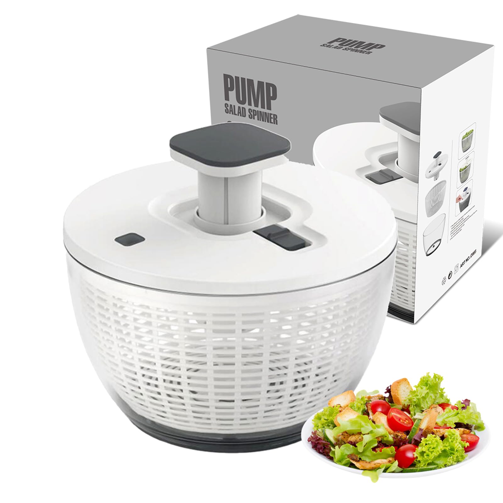 6L Secador de Salada Centrifuga, Seca Salada, Centrifuga de Frutas, Desidratador de
