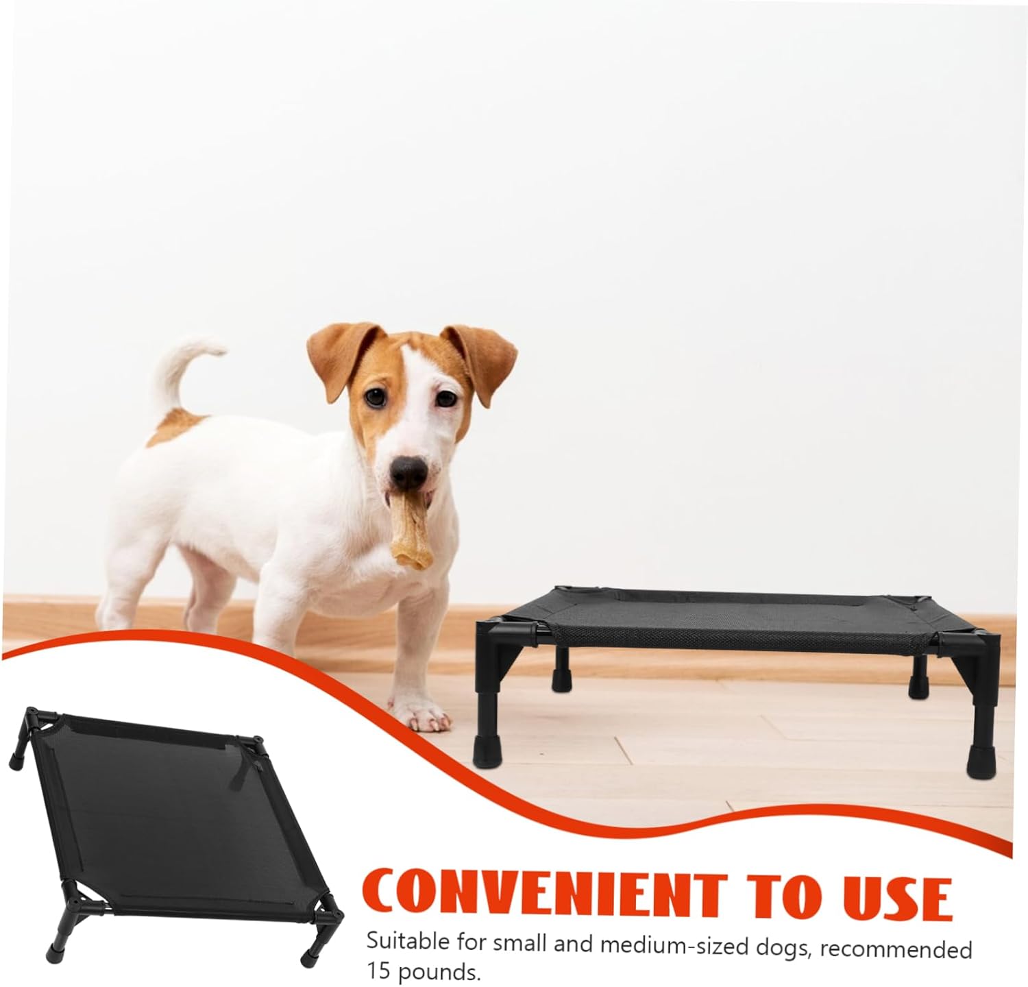 Yardwe Cooling Raised Dog Bed Elevated Pet Sleeping Bed for Dogs Cats Portable Outdoor Camping Design Breathable Moisture for Home Travel