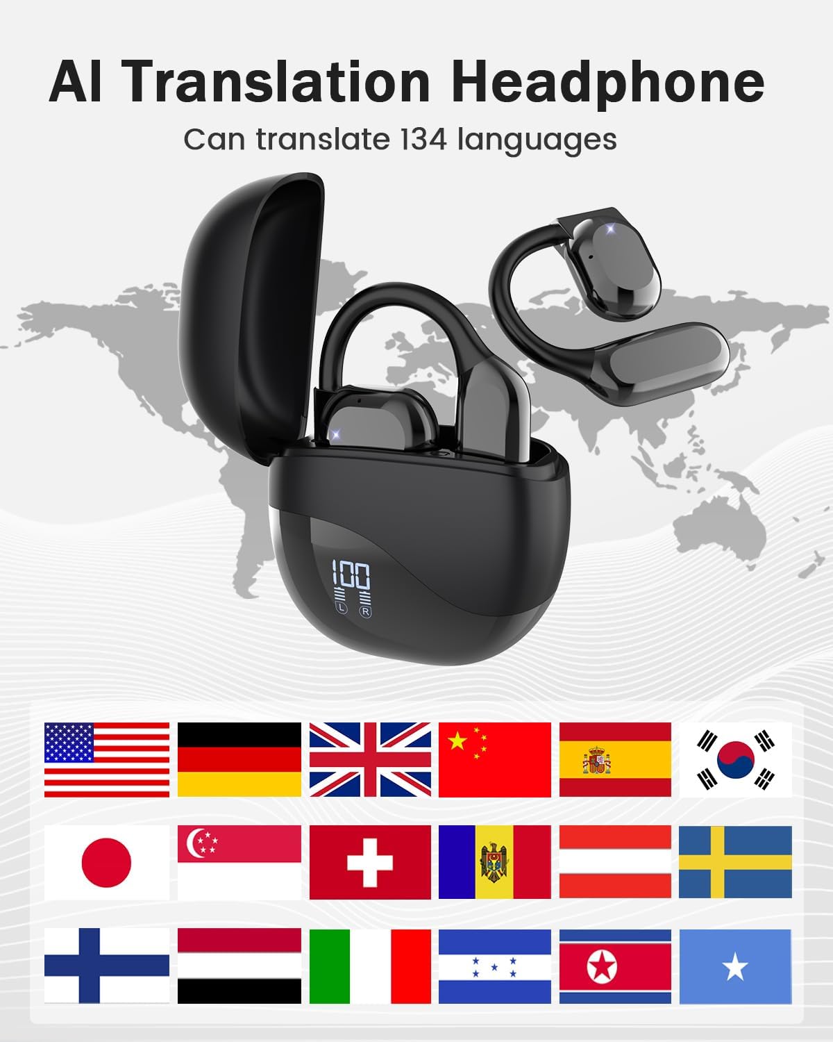 Detalji slušalica prevoditelja