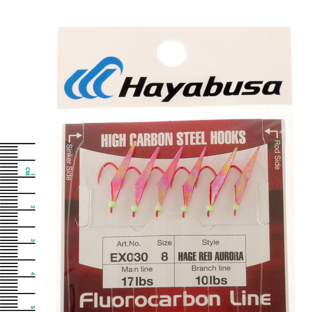 Amazon.com : Hayabusa EX030-8 Sabiki Seaguar Red : Fishing