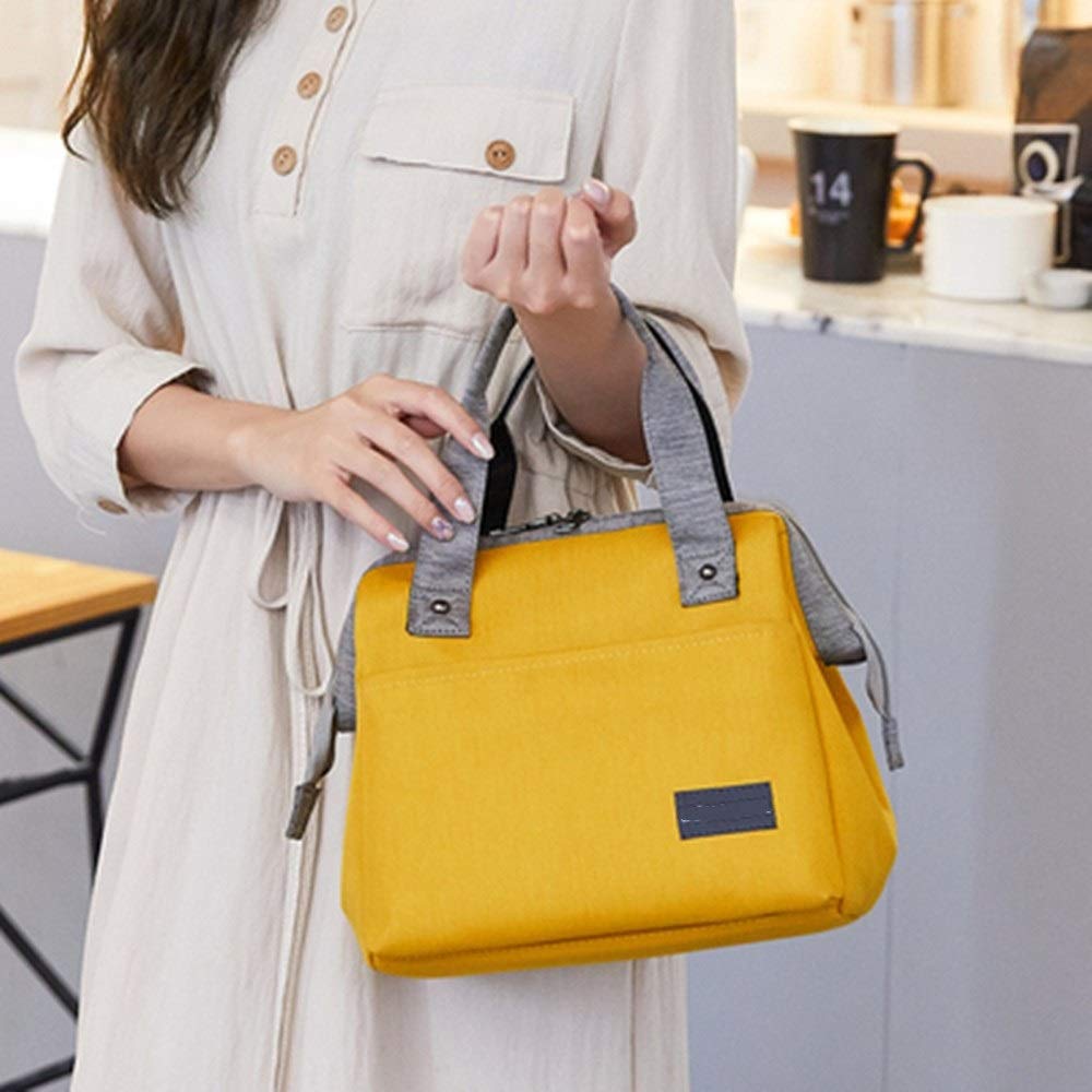 Bolsa de Picnic Bolsa de almuerzo portátil con aislamiento 3 capas Bolsas de Almuerzo(Jaune)