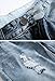 Lavnis Men's Casual Denim Shorts Classic Fit Distressed Summer Fashion Ripped Short Jeans Gray Blue 38
