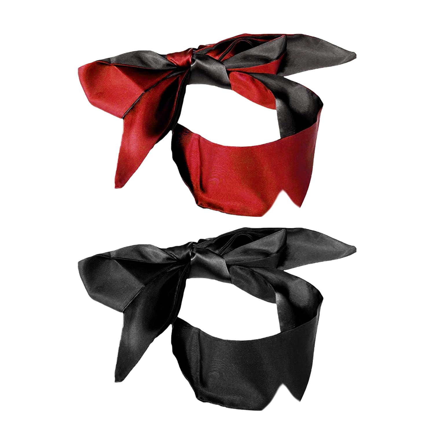2 Paia di Double-Sided Ombreggiatura Maschere per Gli Occhi, Ombreggiatura Maschere di Protezione degli Occhi, Aiuti di Sonno, Adatto per I Viaggi E di Riposo (Nero, Borgogna).