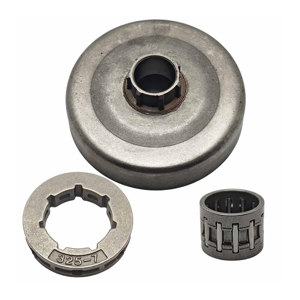 Oglozabp One Color 325-7T Clutch Drum Sprocket Rim Needle Bearing Kit Fit For 55 51 50 154 254 Chainsaw Parts Garden Tools