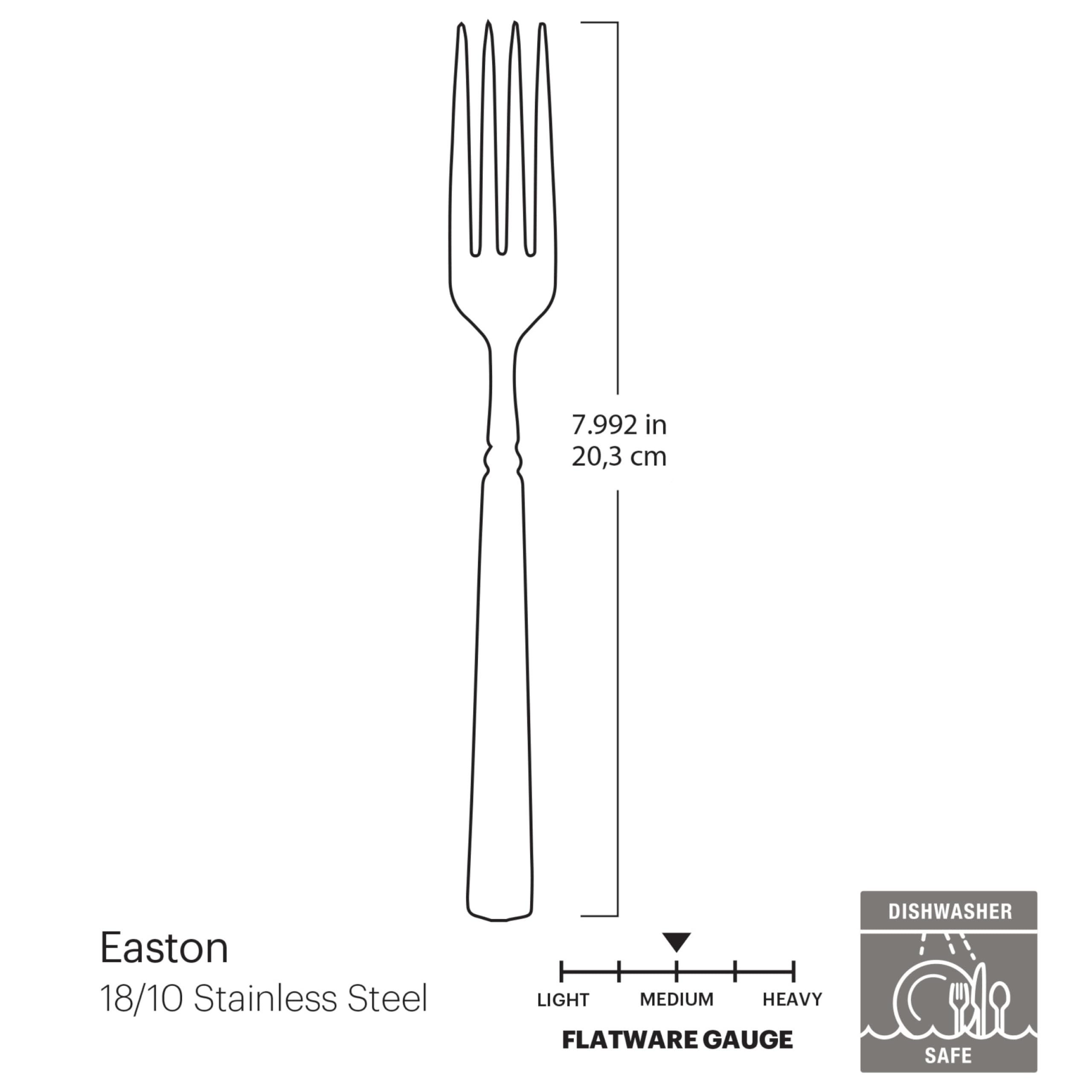 Oneida Silverware Easton 18/10 Flatware Dinner Fork, (1-Piece) — Amazon image 2