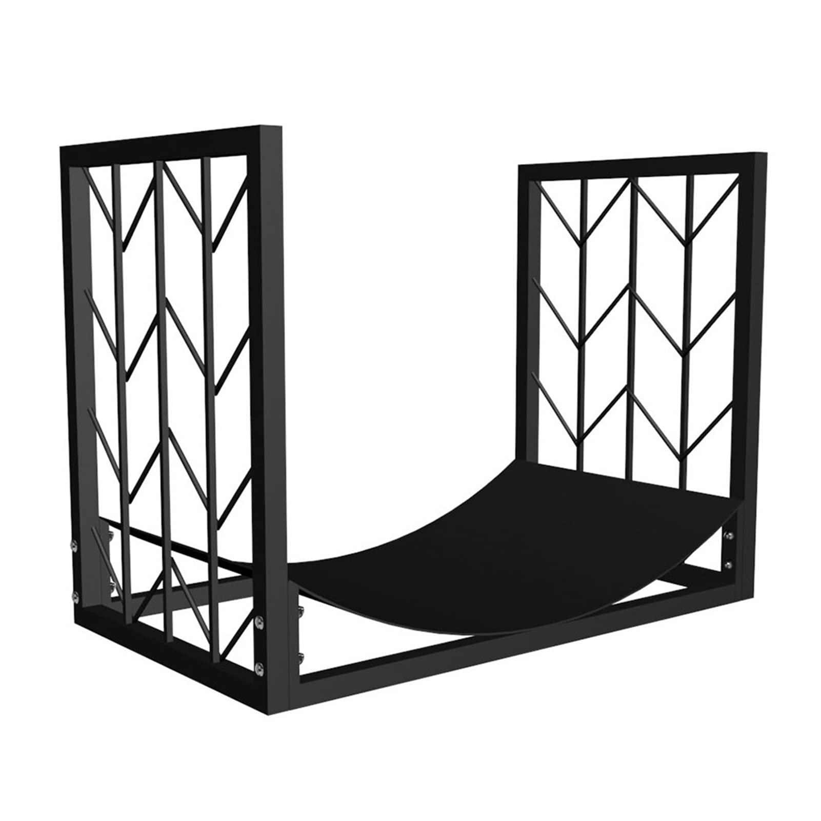 Culle portalegna Portalegna per Camino 61x35x46cm, Cestino per Legna da Ardere con Struttura in Metallo, Utilizzato per Deposito di Legna da Ardere E Carbone in Interni Ed Esterni