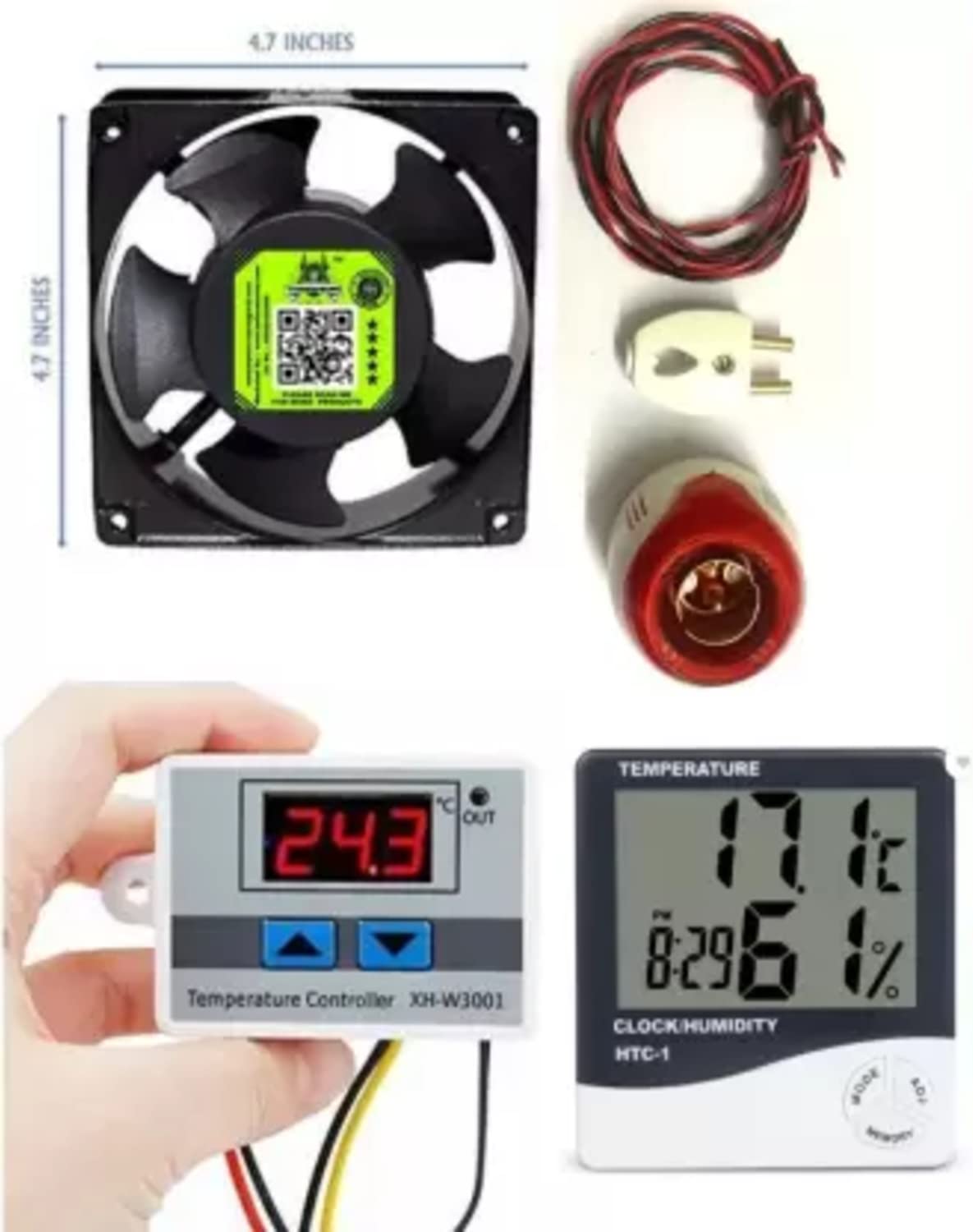 TechSupreme W3001 Digital Temperature Controller+ AC FAN for DIY Incubator Temperature Sensor and Controller-image-10
