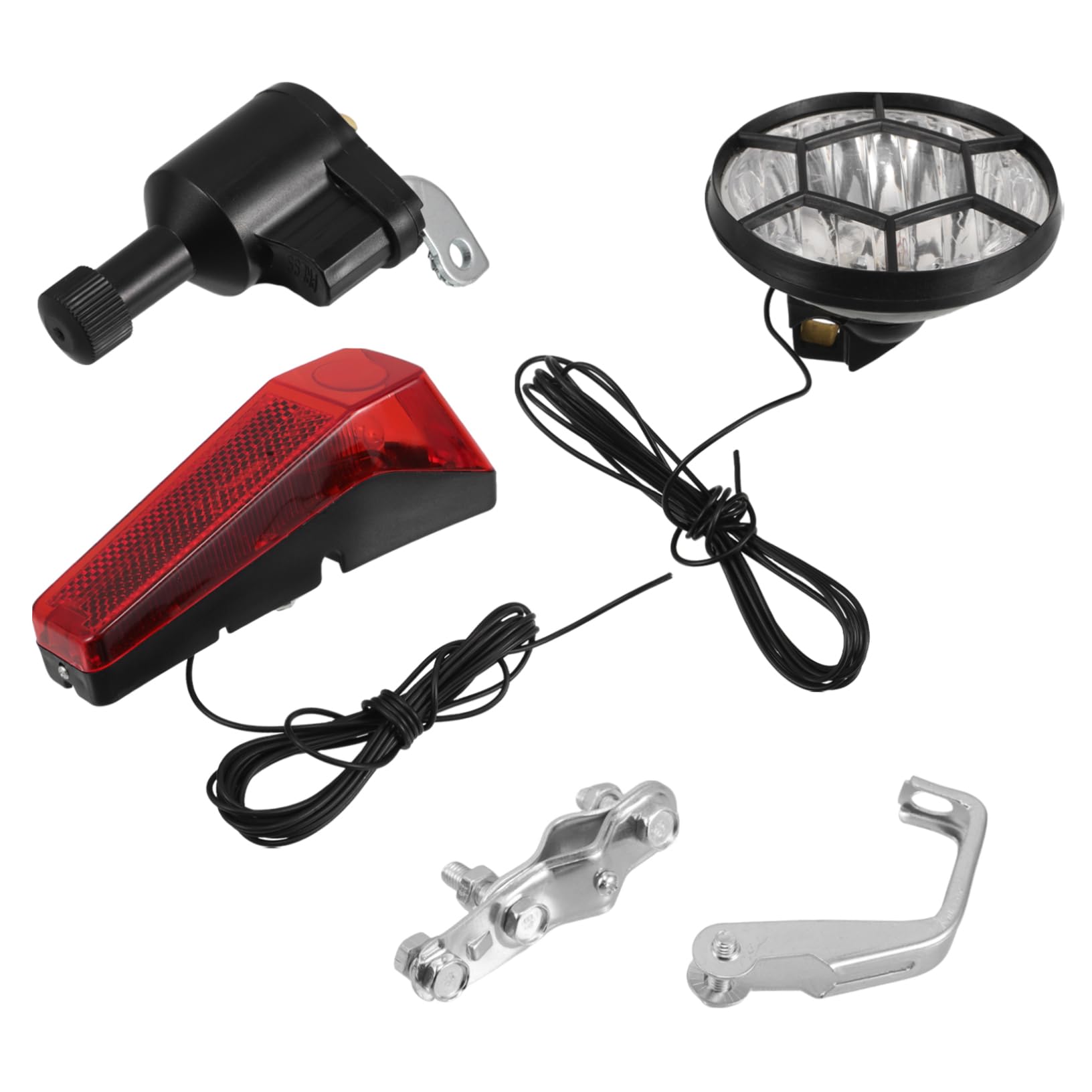 VICASKY Rechargeable Led Front Rear Lights Turn Signals Rustproof Friction-Powered for Enhanced Safety Visibility No Batteries Required