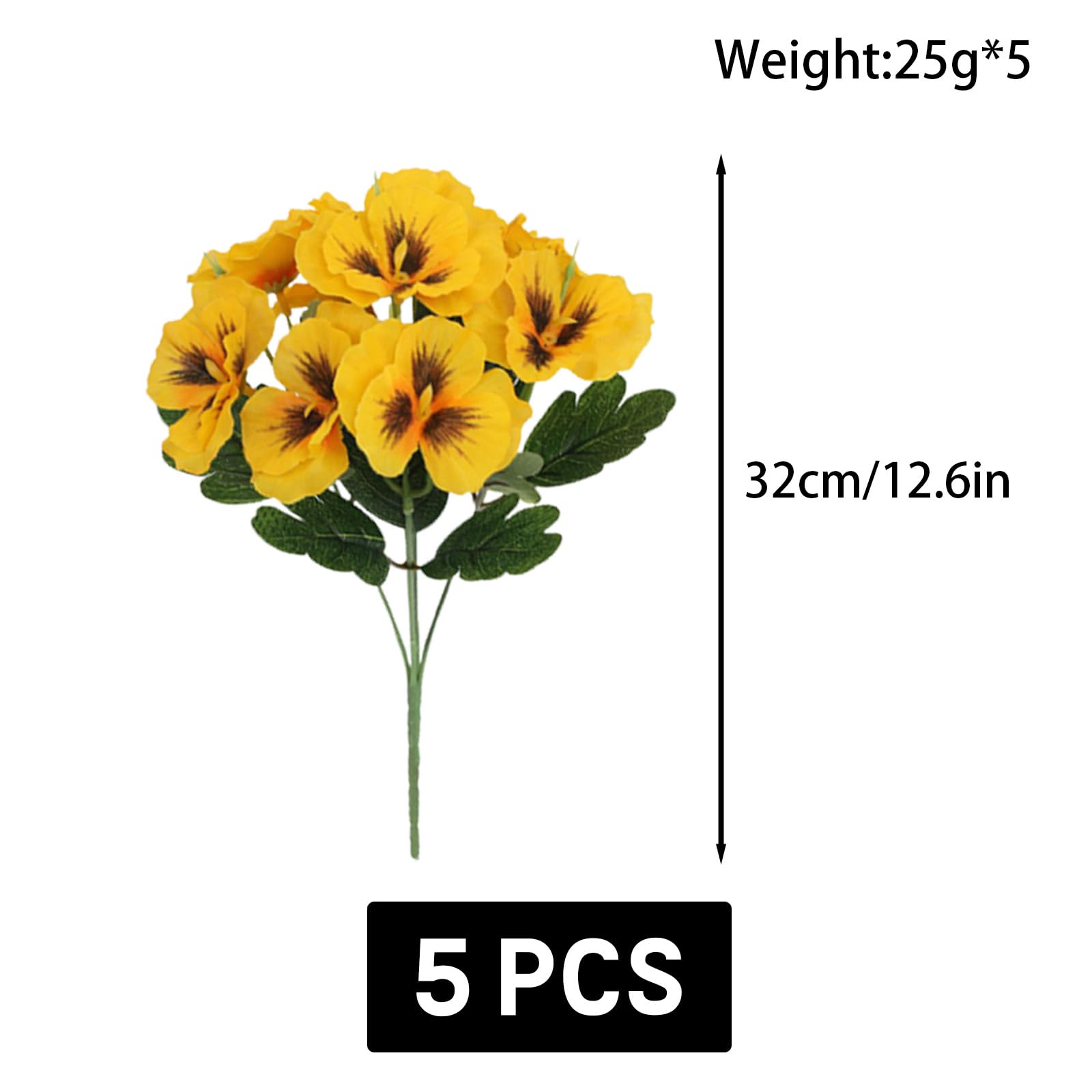 astylishome Faux Flowers that Look Real for a Tall Vase Yellow Artificial Flowers Fake Flowers Real Touch for Party Home Wedding Decoration and DIY Decor 3415 - Image 3