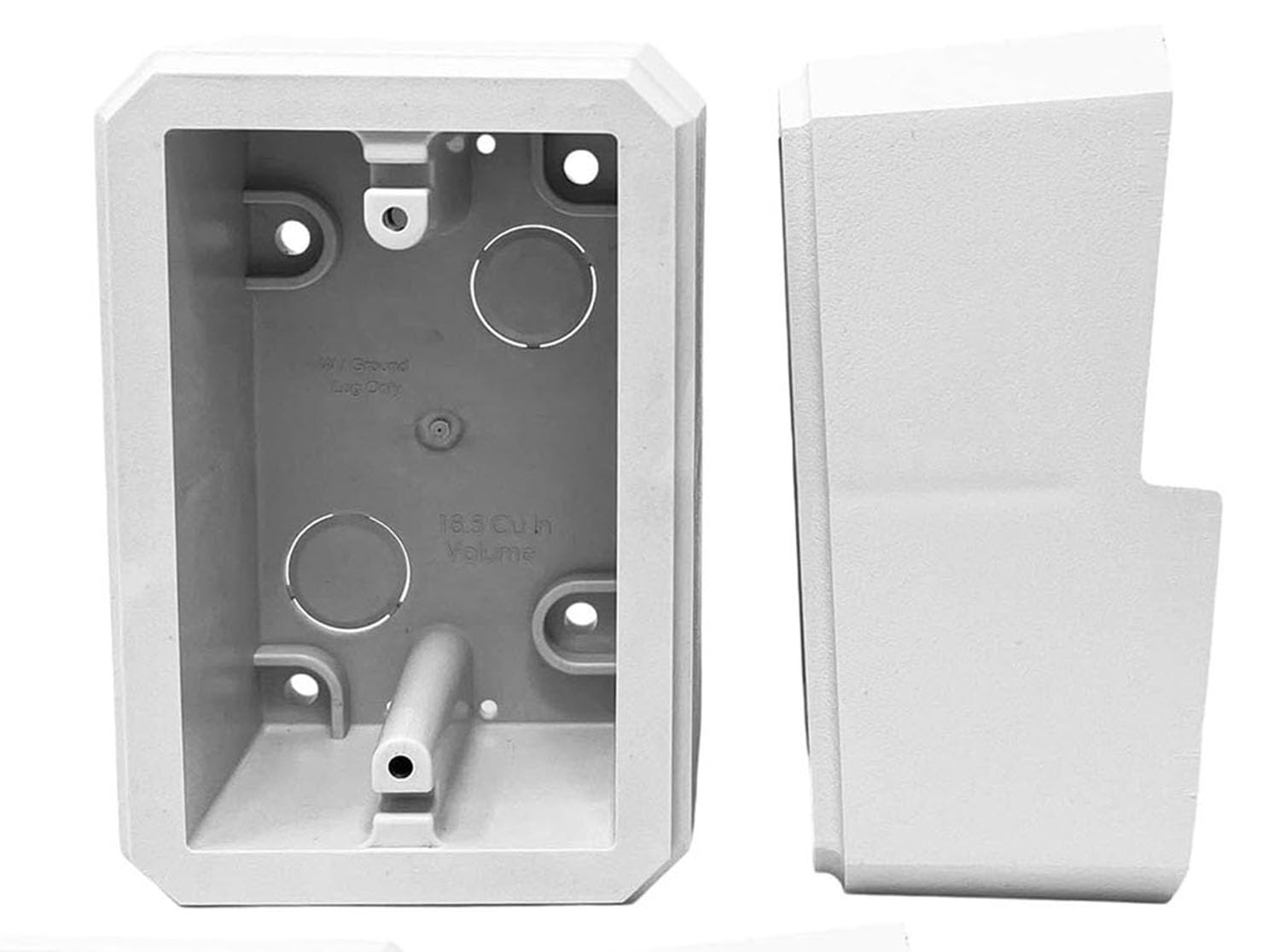 iMBAPrice FS8141-1 (1-Gang) Non-Metallic Weatherproof FS Outlet Device Box for 1/2 in Lap Siding, White