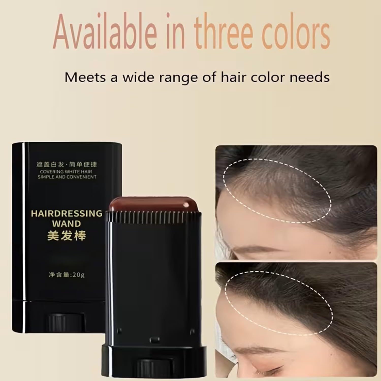 Keli Hair Colour Stick with Built-in Comb Applicator for Instant Root Touch Up | Waterproof & Sweatproof Hair Color Dye for Grey Hair Coverage | Easy Apply Hair Concealer for Men & Women ( Brown, 20gm ) 4