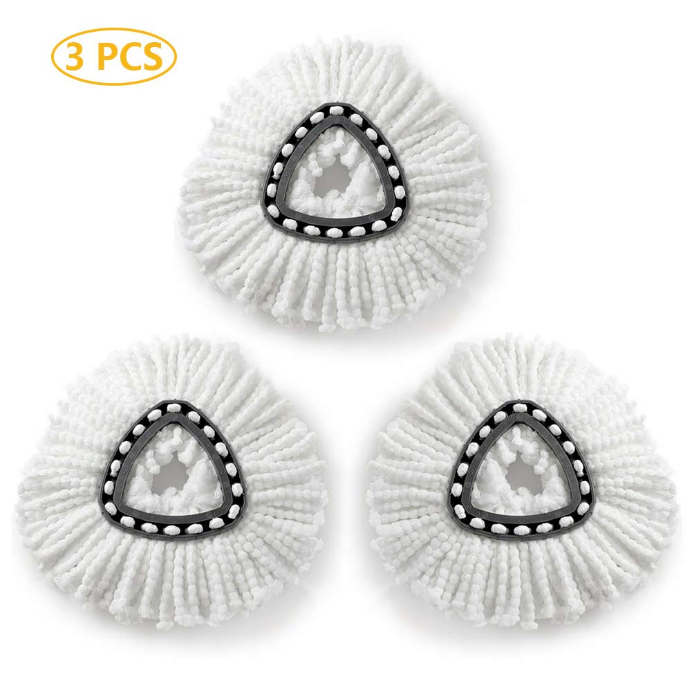 Zamienna głowica mopa z mikrofibry do mopa Easy Wring & Clean Twist Disc / Clean Spin mopa, mopa do podłogi, mopa Turbo Mop (3 szt.)