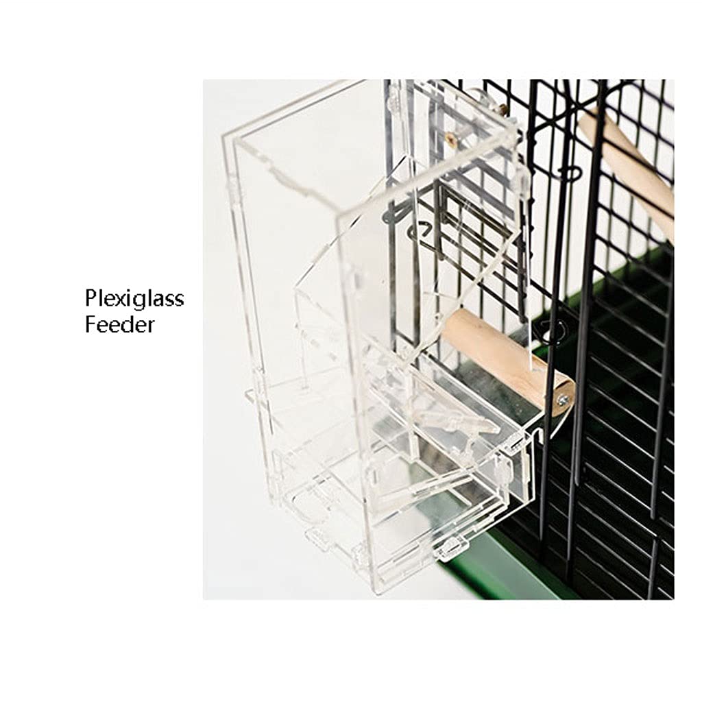 Gabbia per Uccelli e Pappagalli Fashion Grande Metal Parrot Cage Allevamento Cage Monk Xuanfeng Tigre Skin Large Bird Cage Parrocchetto Cage Toy Shelf per Canarini, Cocorite e Uccelli Esotici