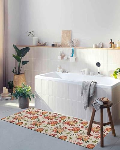 Miniatura 5 de Tapete de baño de cosecha otoñal para bañera, antideslizante, de secado rápido y absorbente, de tierra de diatomeas, para ducha, fregadero de