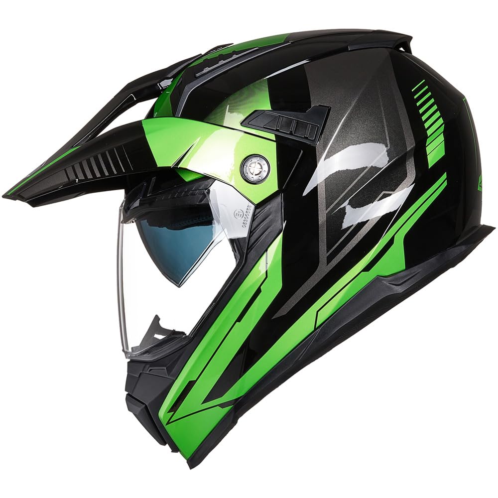 ILM Casque Moto Cross Homme Femme-Casque Moto Homologué ECE-Casque Cross Adulte avec Visière Dirt Bike ATV Modèle 606V