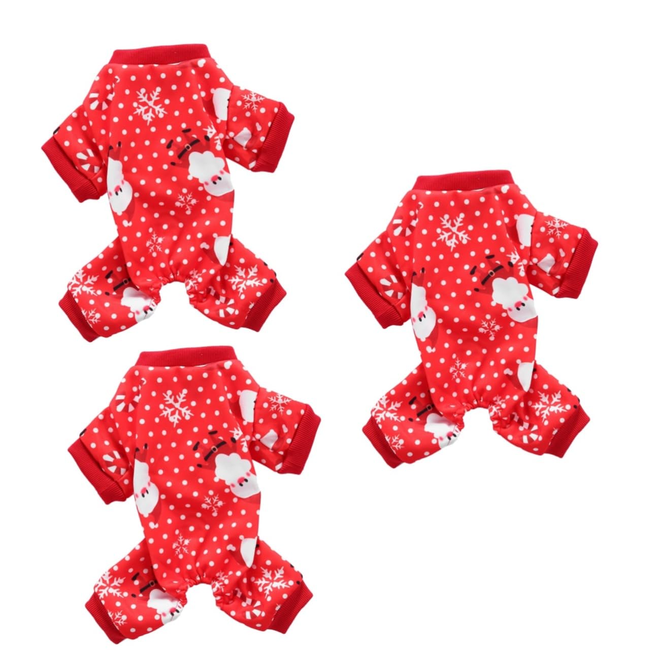 minkissy 3 Piezas suéter de Perro de Vacaciones Pijama de Cachorro Disfraz de Perro pequeño Camisa de suéter Vestidos Ropa de Fiesta para Mascotas paño de Navidad Personalidad Mono