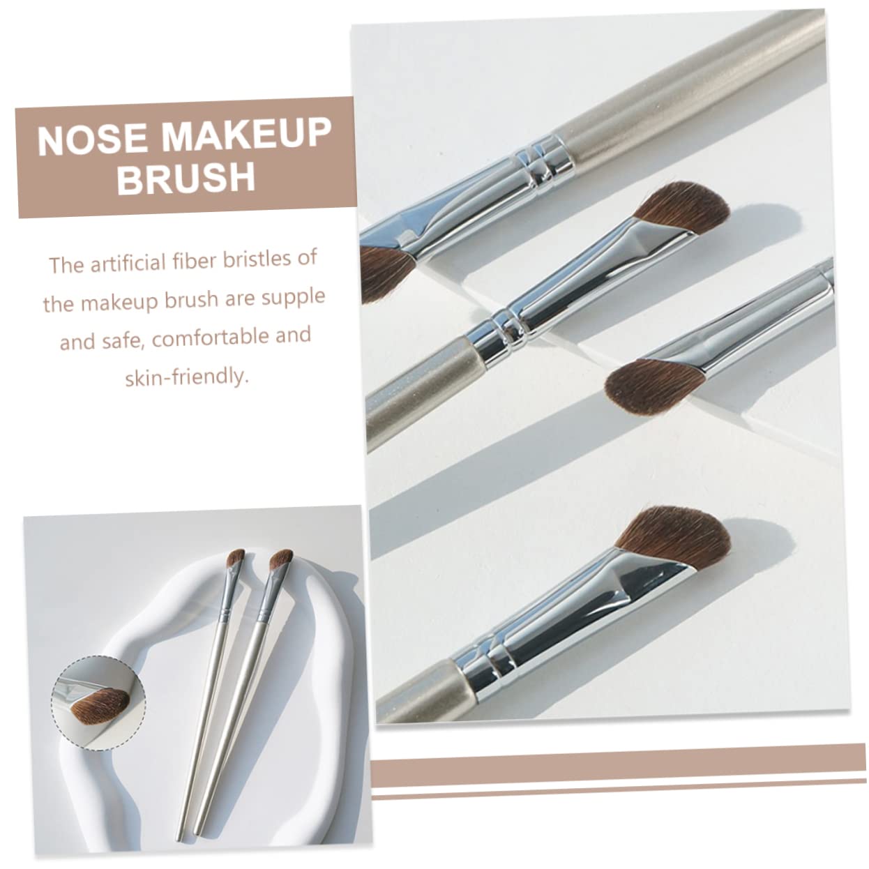 FRCOLOR 20pezzi Angolati Per Contouring Del Naso e Ombretto Per Confortevole Per Highlighter