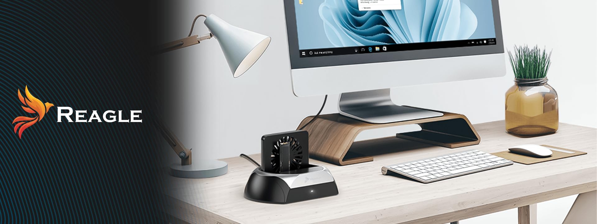 Reagle Docking Station Compatibil cu HDD şi SSD SATA 2,5" Wiosa 3,5" NVMe M.2 2230 2242 2260 2280 adapter obudowy USB 22 TB kompatybilny z Windows MacOS Linux