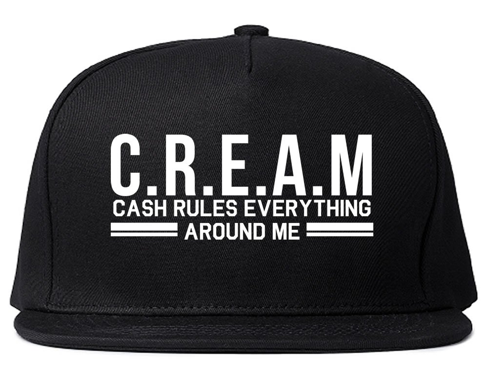 Kings Of NY Cream Cash Rules Everything Around Me Snapback Hat Black