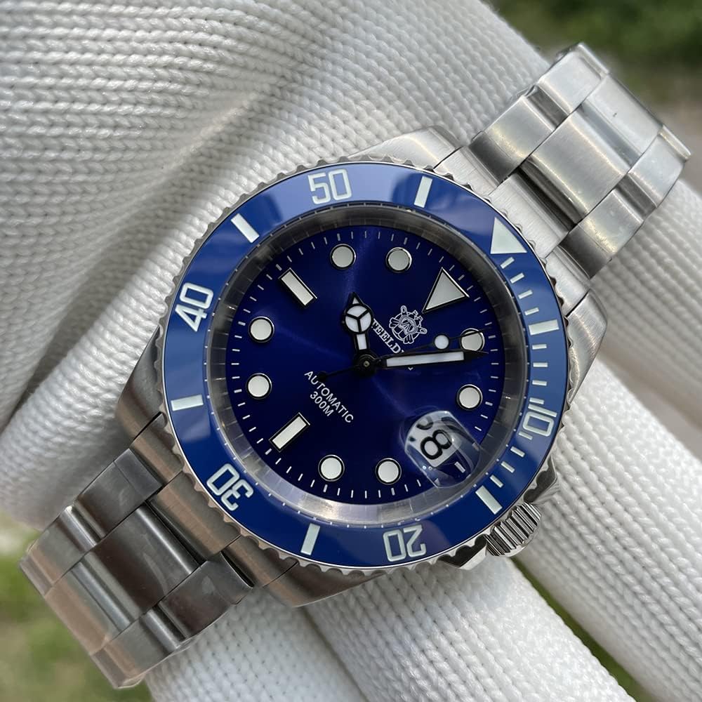 watchdives Steeldive SD1953 Reloj Automático para Hombre, Acero Inoxidable, Movimiento NH35, 300 m Relojes de Buceo