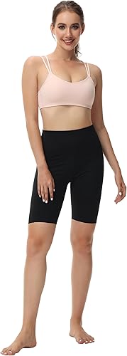 Vista 5 de Attifall Sujetador deportivo corto con copa BC, de bajo impacto, con correa de espagueti, para yoga, gimnasio, entrenamiento